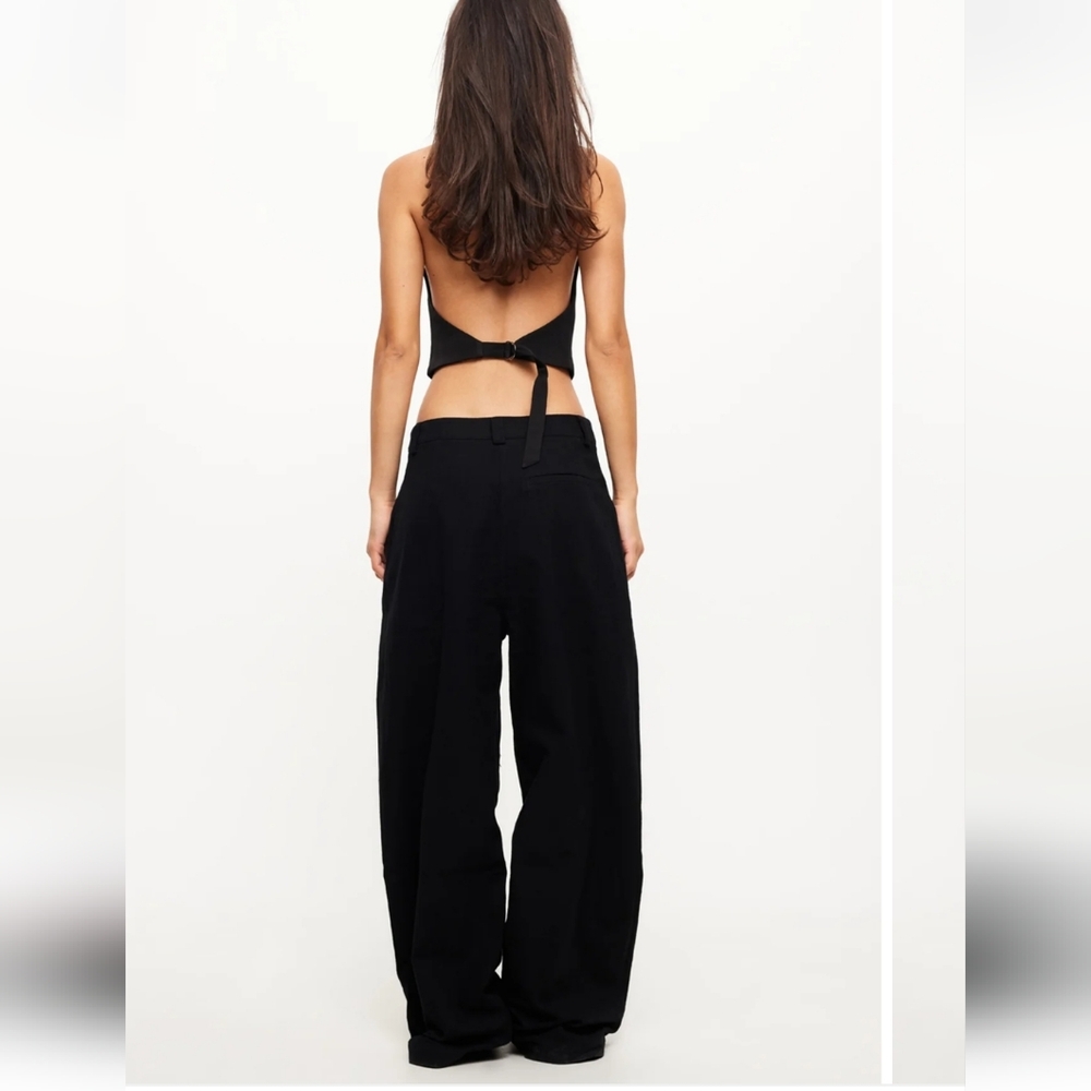 SELFIE LESLIE WIDE LEG PANTS SIDE POCKETS, FRONT ZIP NWT SZ XS - Picture 2 of 14